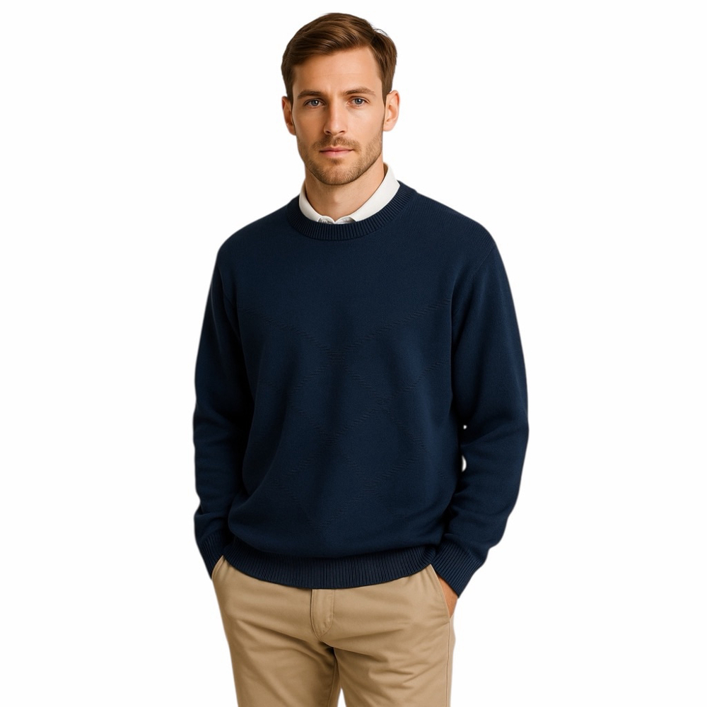 VTG Titleist Collection Sweater Men L Navy Pullover Cozy Preppy Made in Scotland